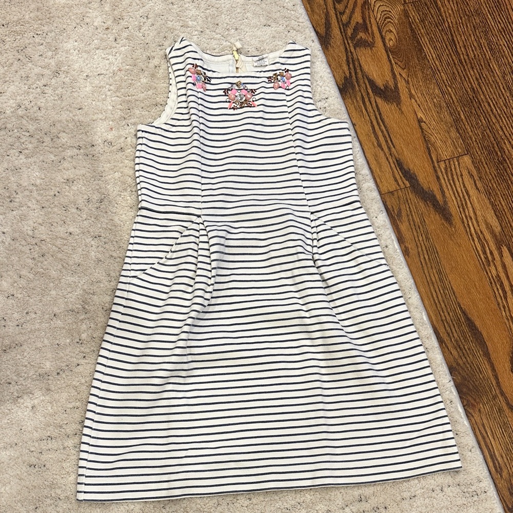Crewcuts Black and White Striped Kids Dress